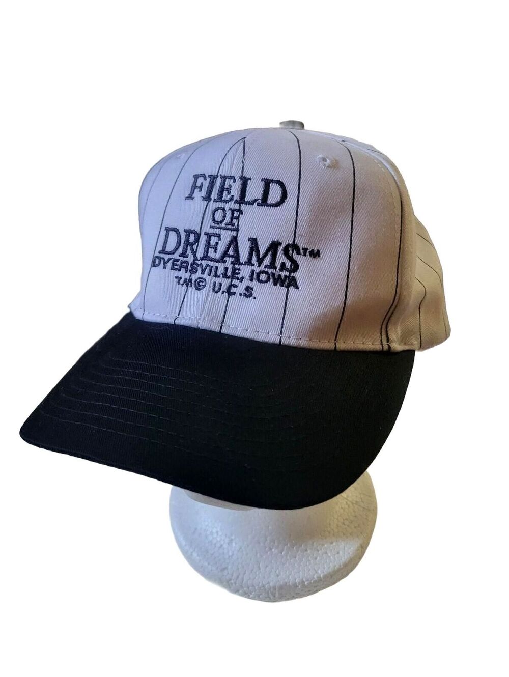 Field of Dreams Dyersville Iowa Pinstripe Adjustable Baseball Hat Cap